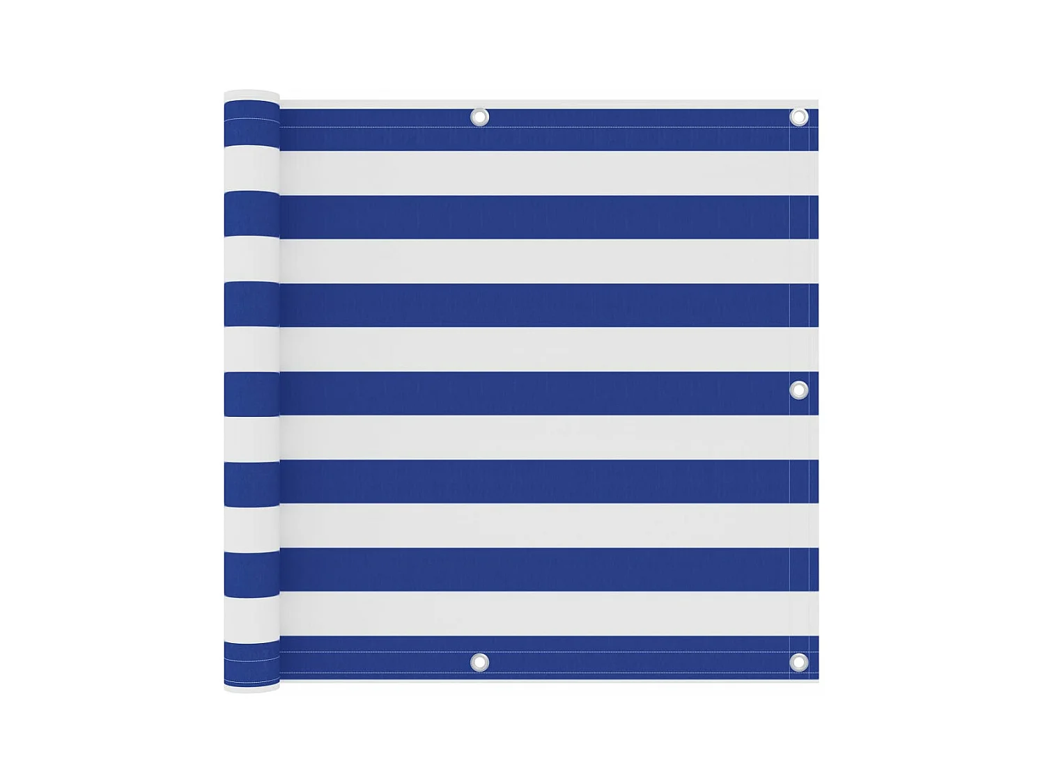 Écran de balcon Blanc et bleu 90x400 cm Tissu Oxford