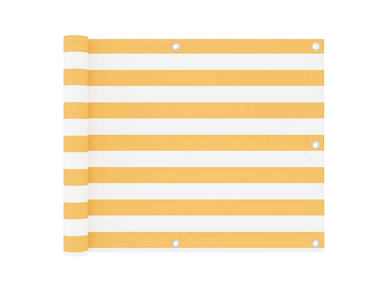 Paravento per balcone Tessuto Oxford bianco e giallo 75x400 cm