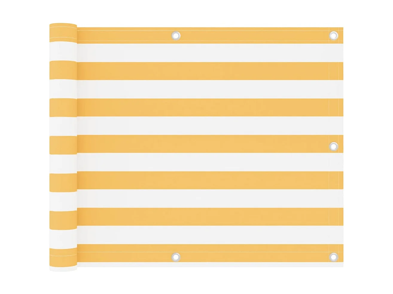 Paravento per balcone Tessuto Oxford bianco e giallo 75x400 cm