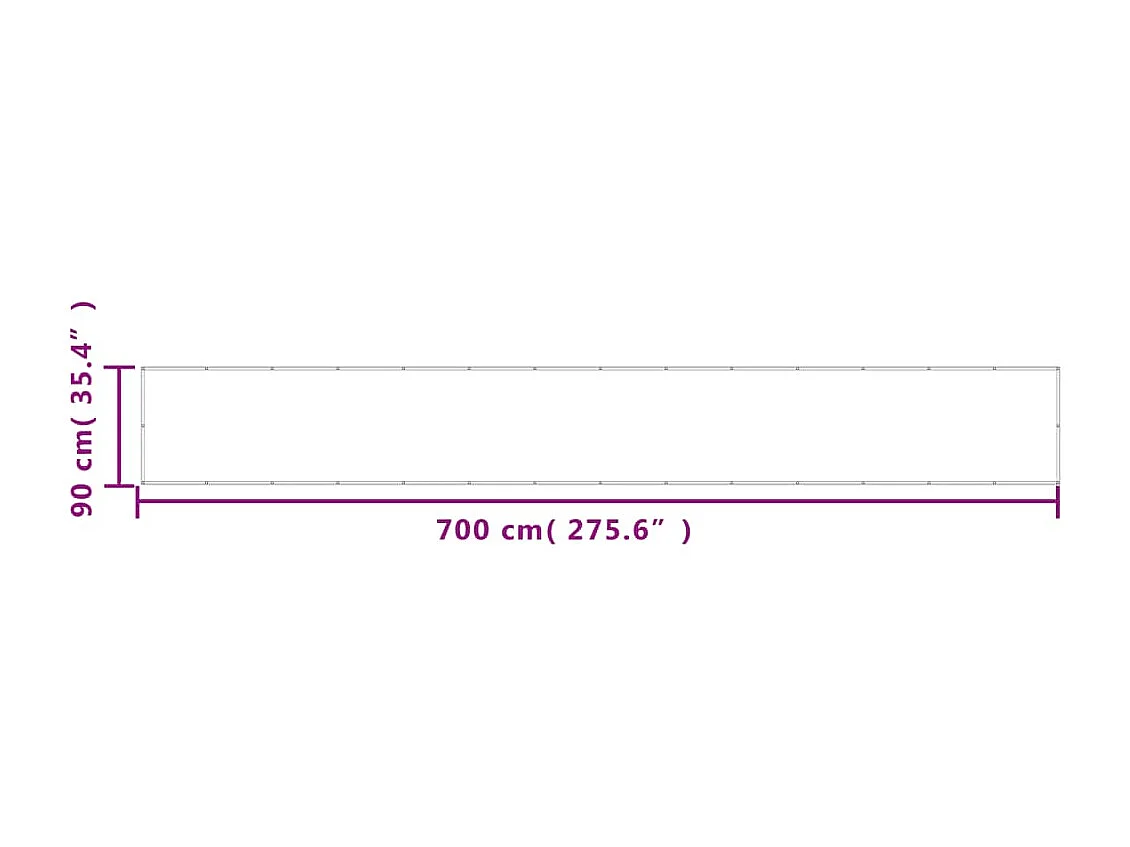 Écran de balcon beige 90x700 cm 100% polyester oxford