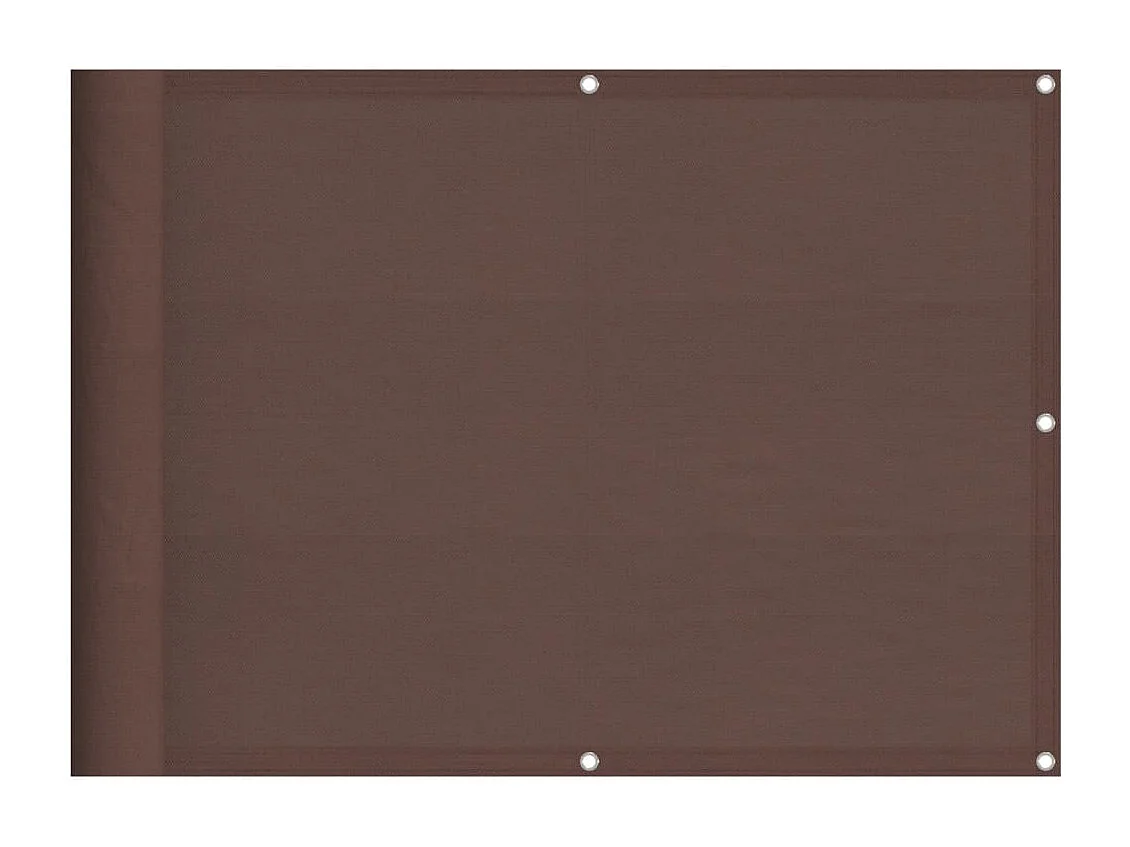 Brauner Balkonschirm 75x1000 cm, 100 % Polyester-Oxford