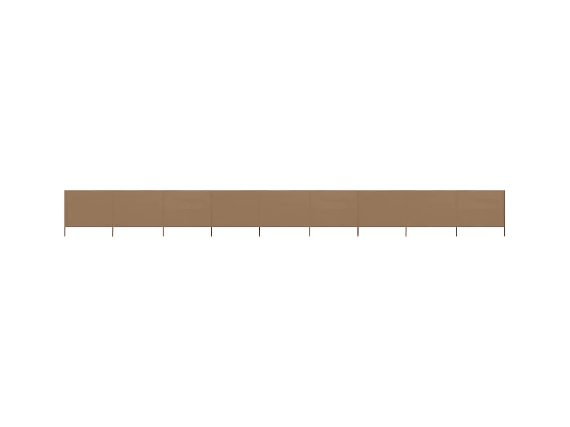 Paravento 9 pannelli Tessuto 1200 x 160 cm Tortora