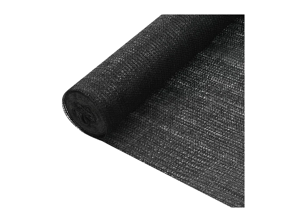 Rede de privacidade preta 1x50 m HDPE 75 g/m²
