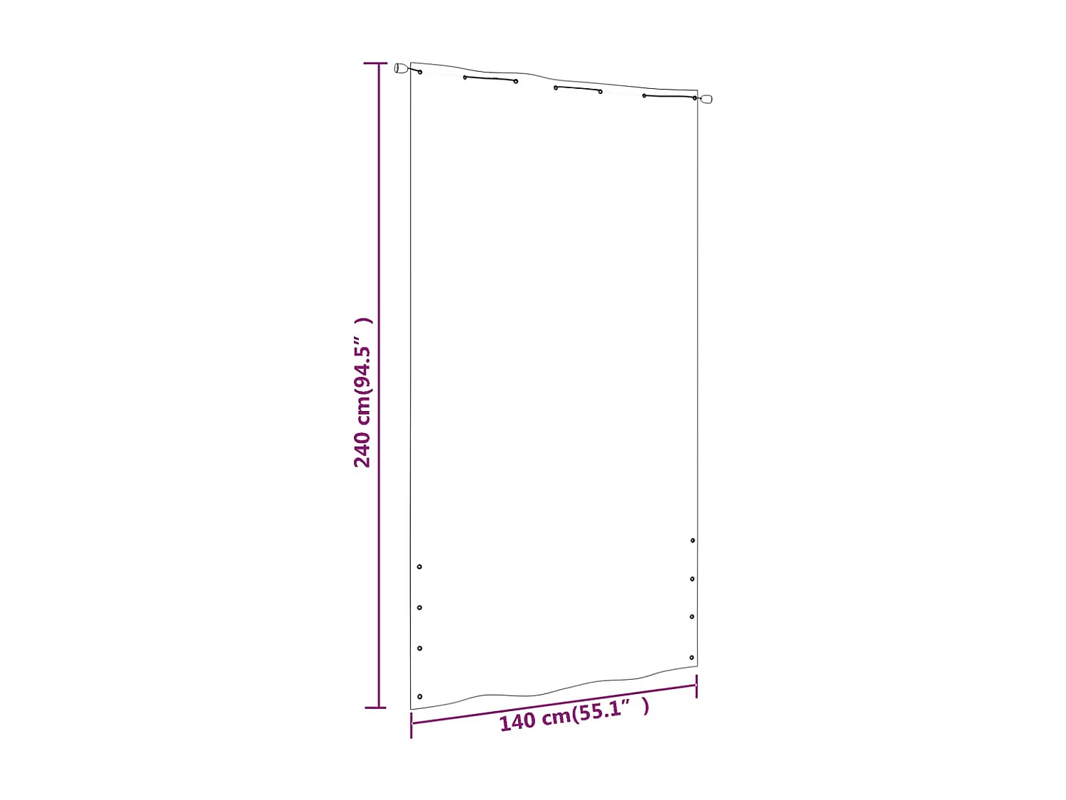 Tela de varanda Terracota 140x240 cm Tecido Oxford