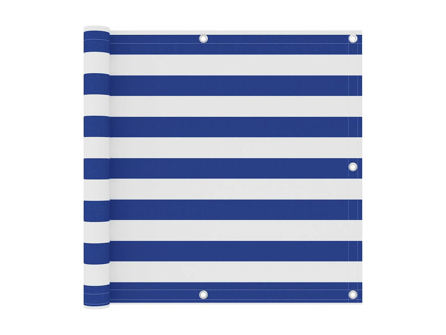 Écran de balcon Blanc et bleu 90x500 cm Tissu Oxford