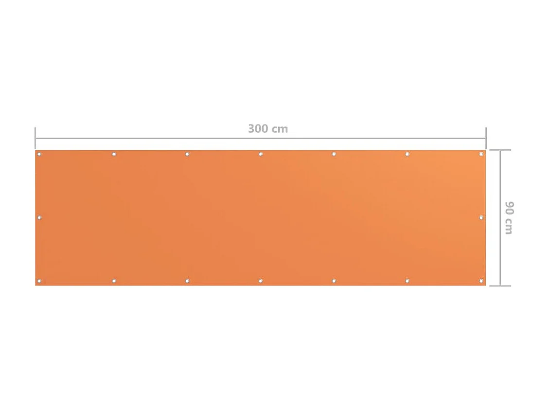 Écran de balcon Orange 90x300 cm Tissu Oxford