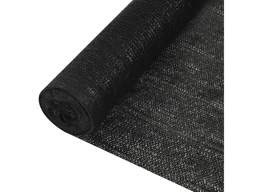 Filet brise-vue Noir 2x10 m PEHD 150 g/m²