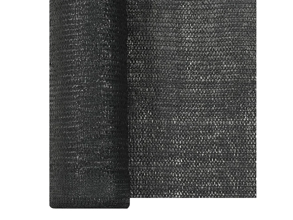 Filet brise-vue Noir 2x10 m PEHD 150 g/m²