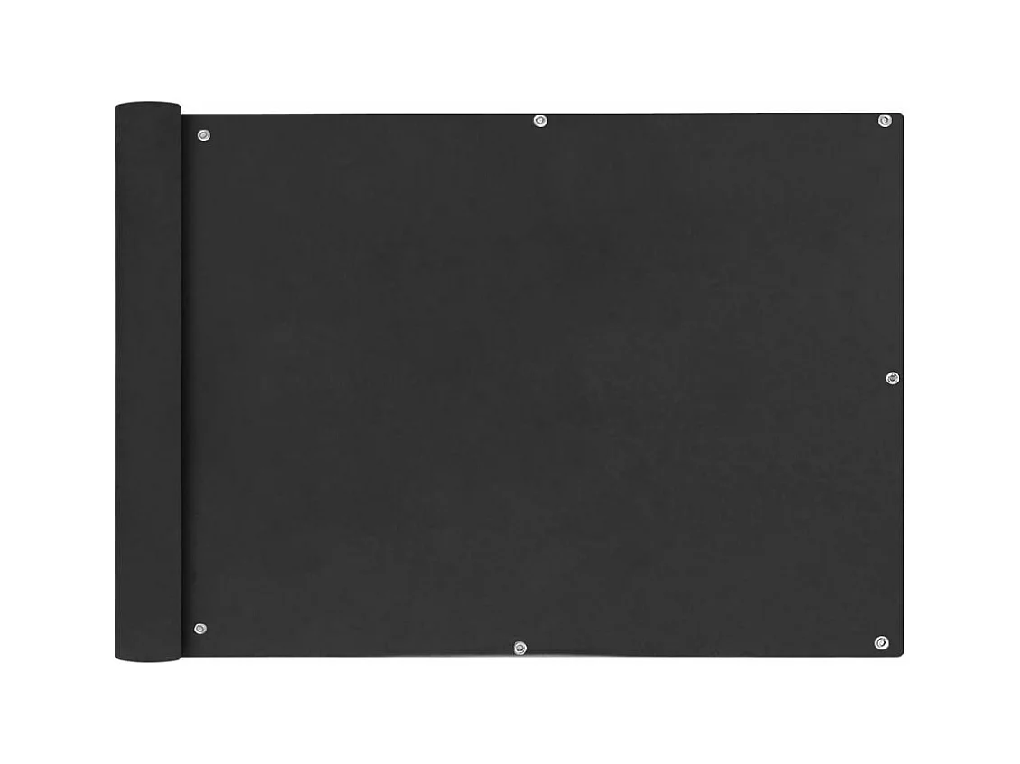 Écran de balcon en tissu Oxford anthracite de 75x600 cm