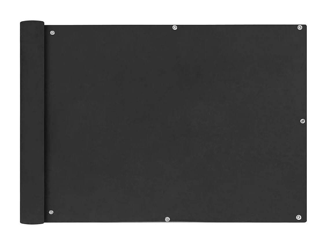 Écran de balcon en tissu Oxford anthracite de 75x600 cm
