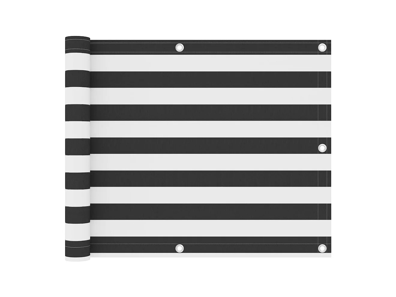 Écran de balcon Anthracite et blanc 75x500 cm Tissu Oxford