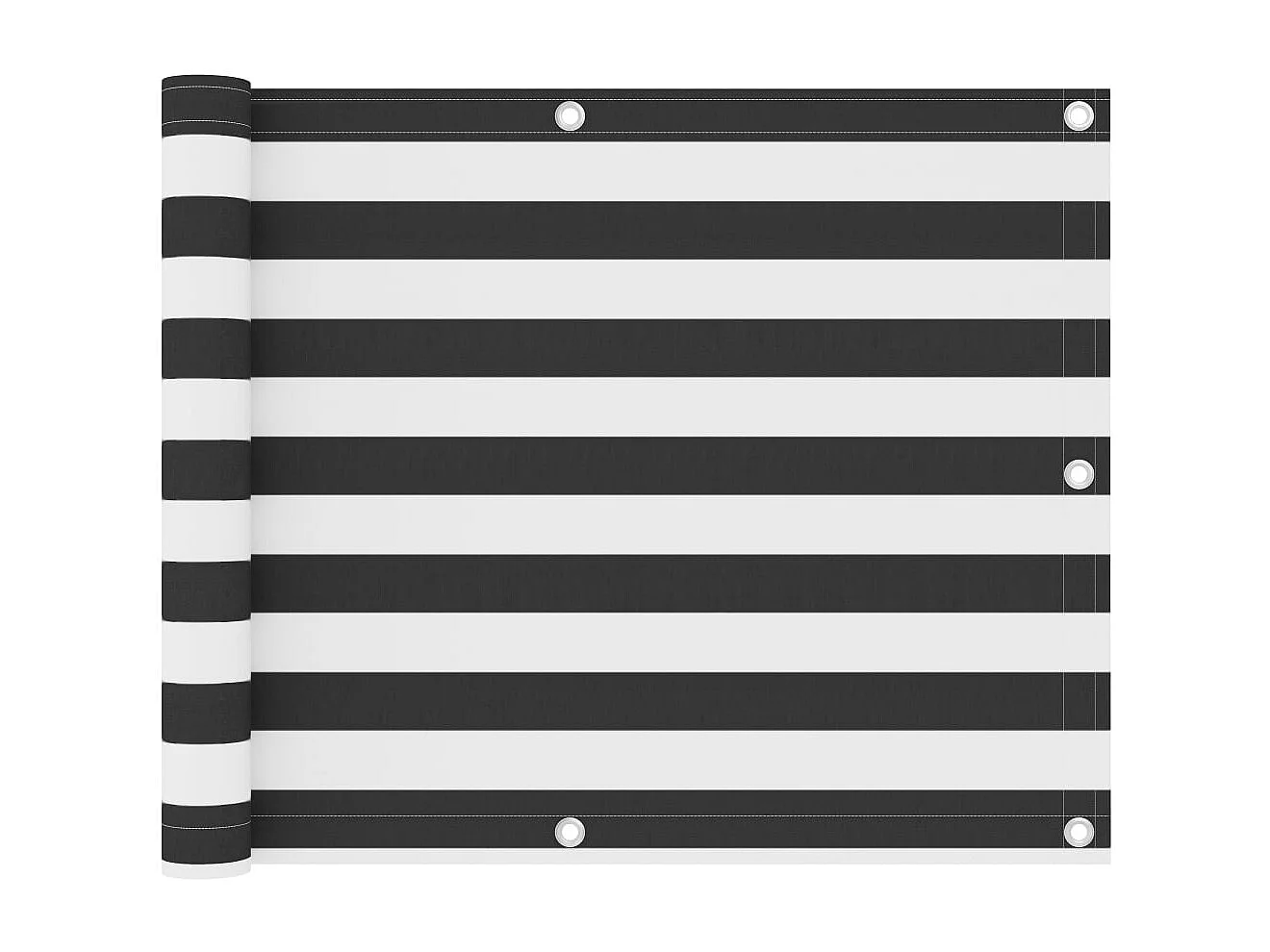 Écran de balcon Anthracite et blanc 75x500 cm Tissu Oxford
