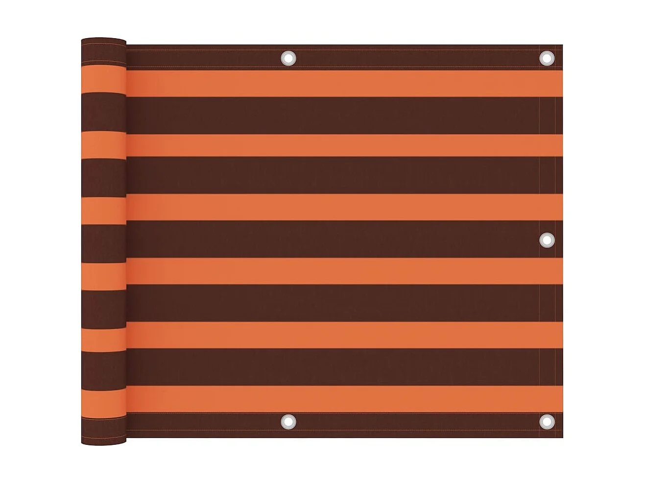 Écran de balcon Orange et marron 75x300 cm Tissu Oxford