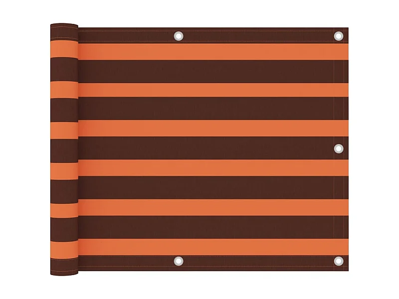 Écran de balcon Orange et marron 75x300 cm Tissu Oxford
