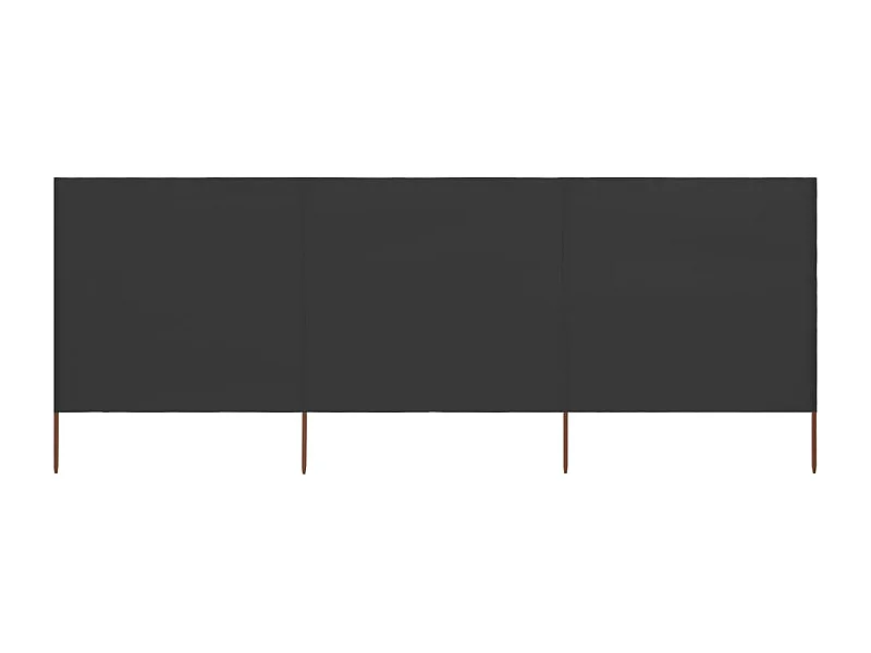 Tela 3 painéis Tecido 400 x 160 cm Antracite