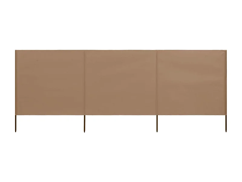 Paravent 3 panneaux Tissu 400 x 80 cm Taupe