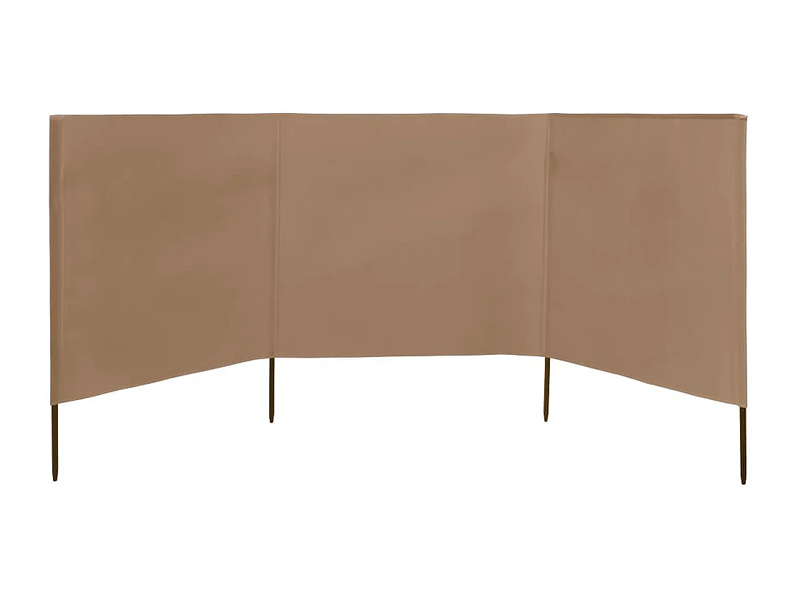 Tela 3 painéis Tecido 400 x 160 cm Taupe