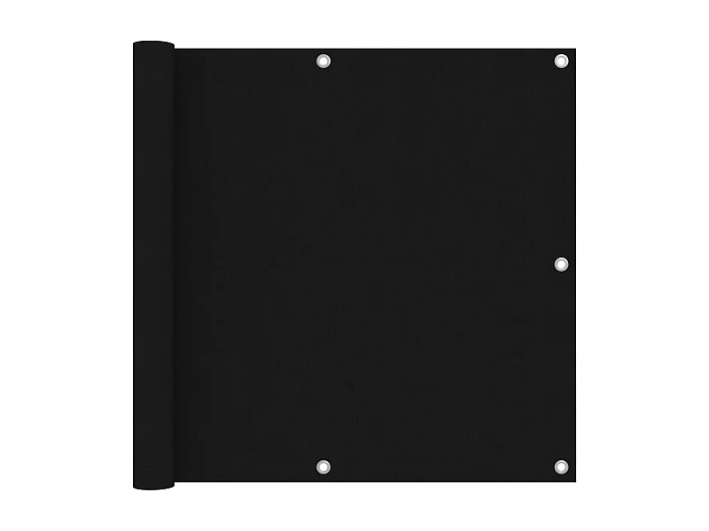 Paravento per balcone Tessuto Oxford nero 90x300 cm