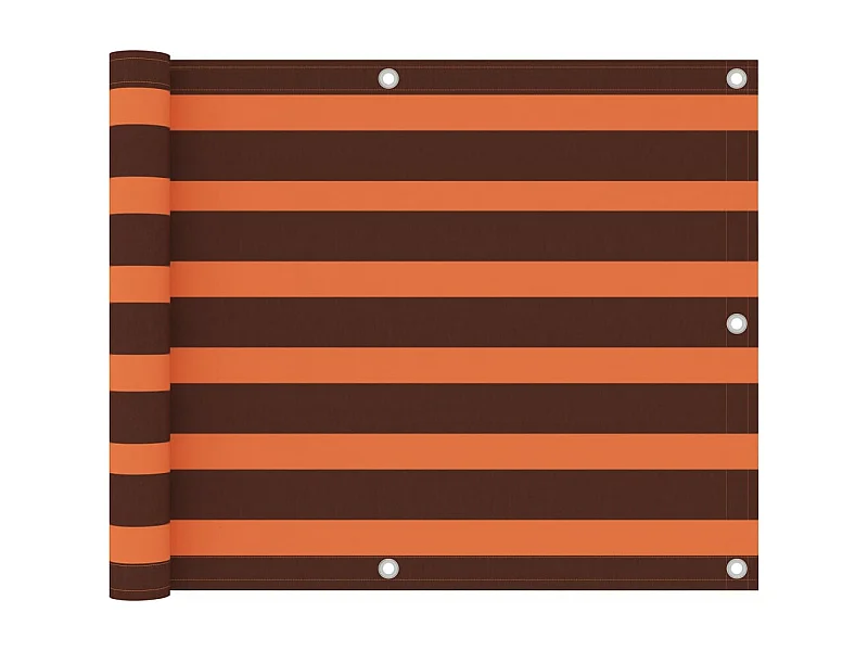 Balkonscherm Oranje en bruin 75x600 cm Oxford stof