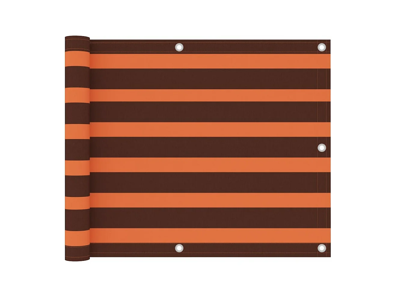 Écran de balcon Orange et marron 75x600 cm Tissu Oxford