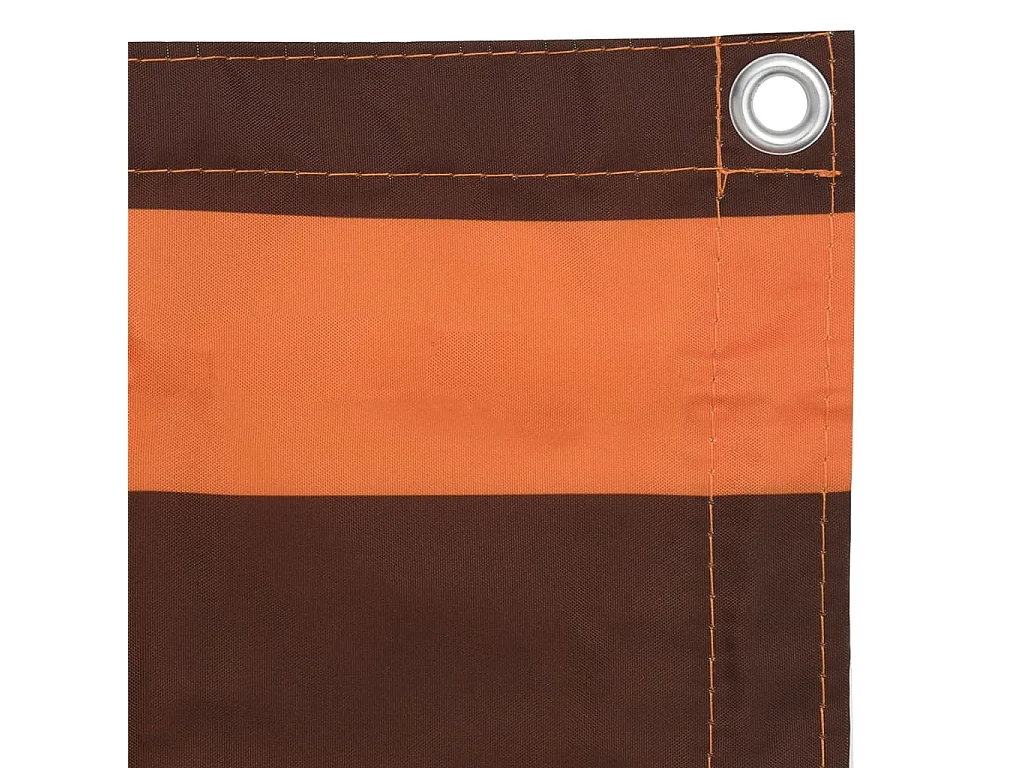 Écran de balcon Orange et marron 75x600 cm Tissu Oxford
