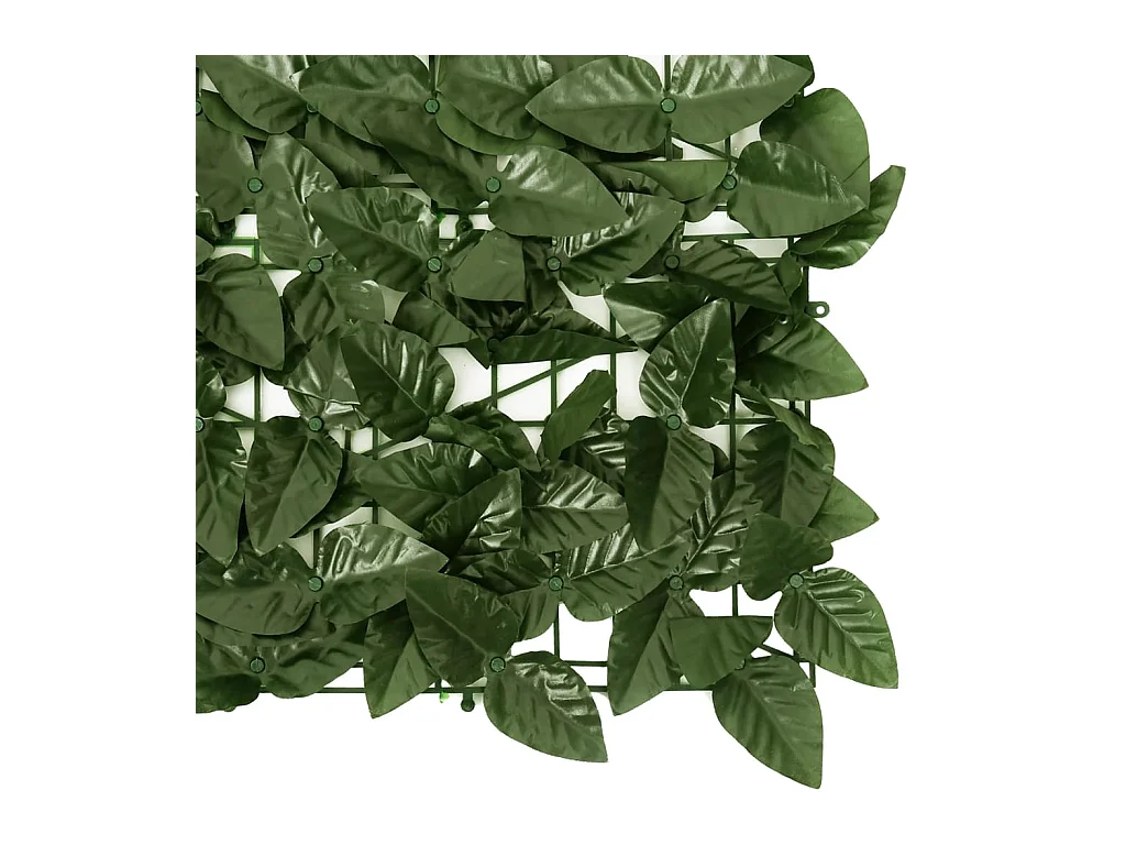 Paravento per balcone con foglie verde scuro 300x100 cm