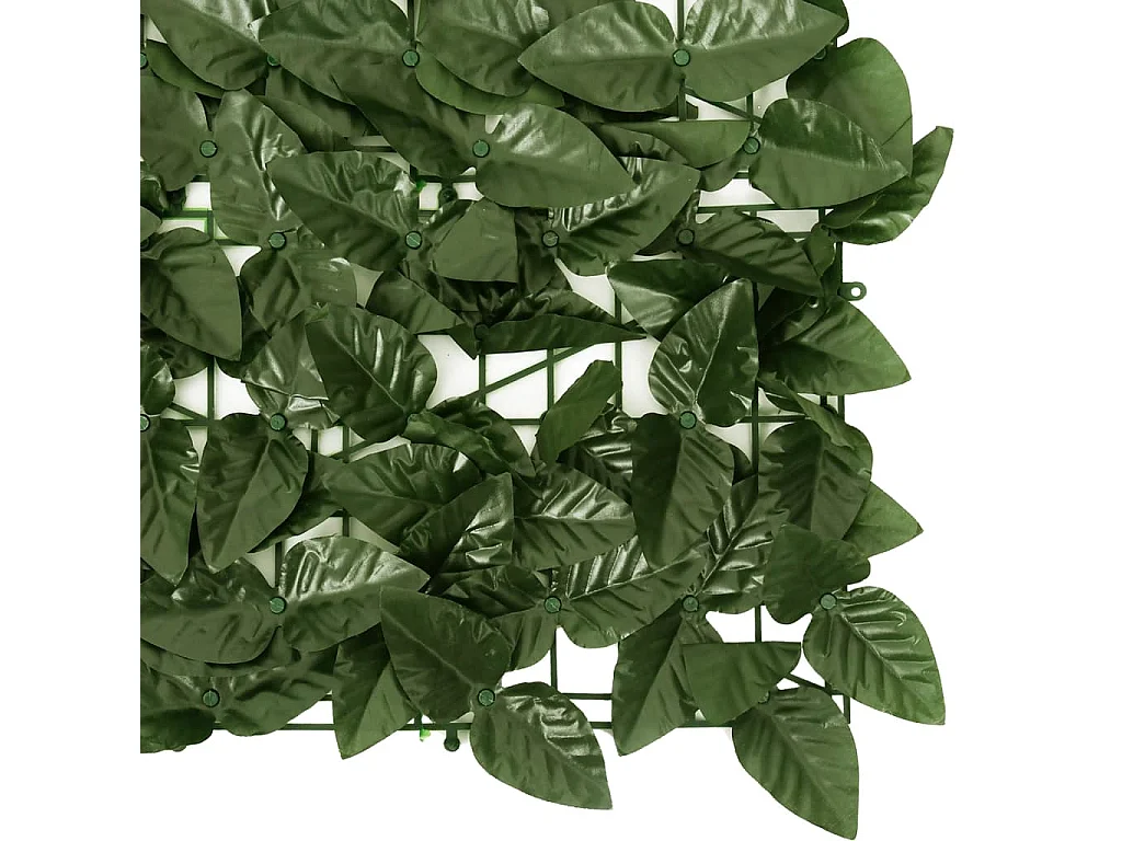 Biombo de balcón con hojas verde oscuro 200x150 cm
