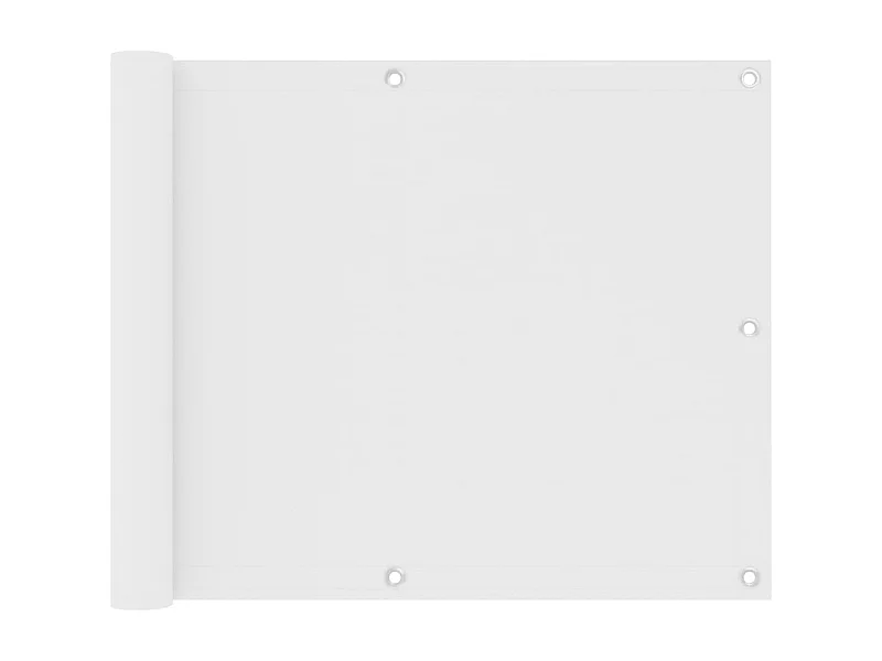 Paravento per balcone Tessuto Oxford bianco 75x400 cm