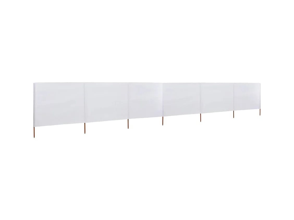 Paravento 6 pannelli Tessuto 800 x 80 cm Bianco