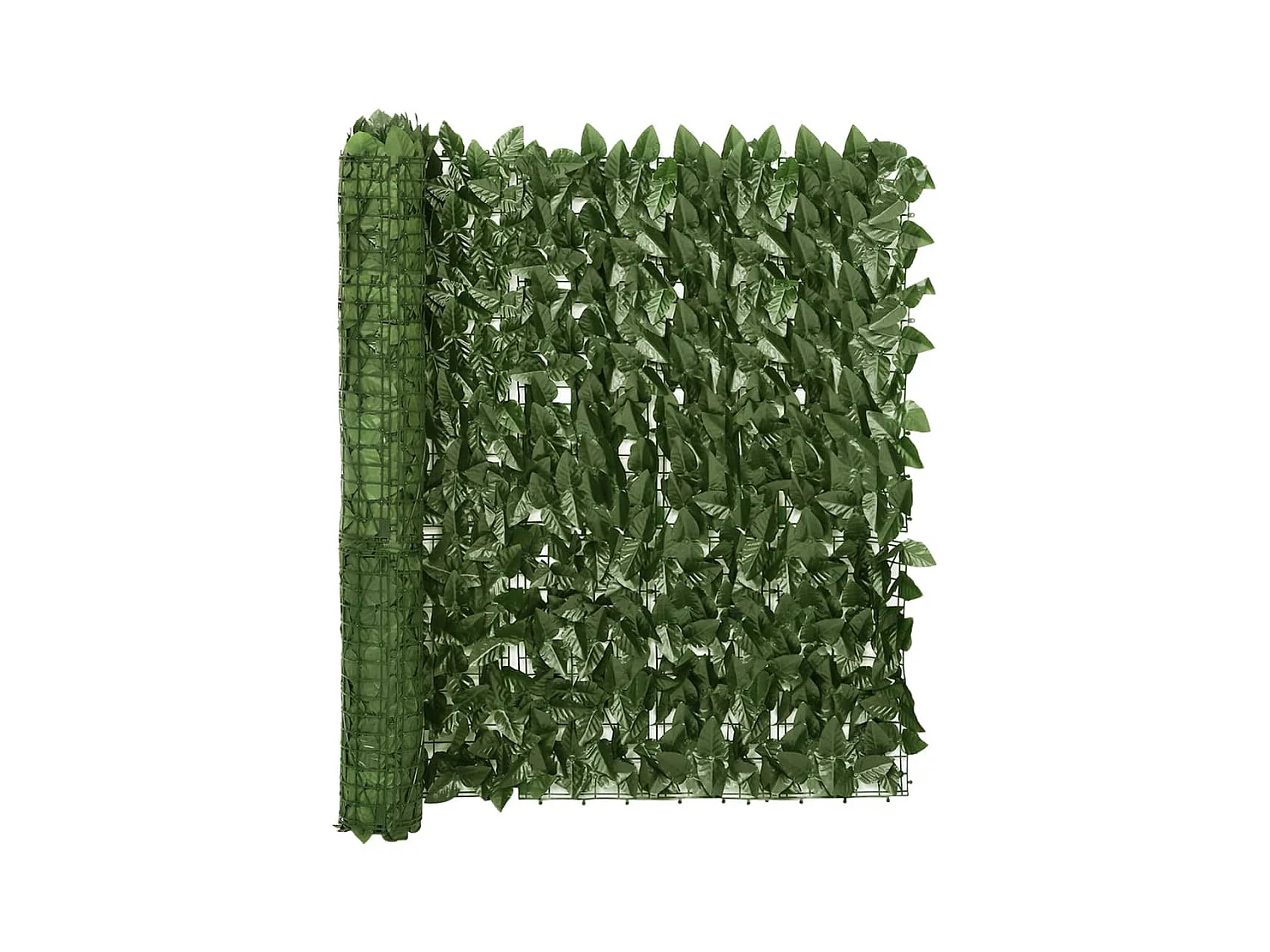 Écran de balcon avec feuilles vert foncé 400x100 cm