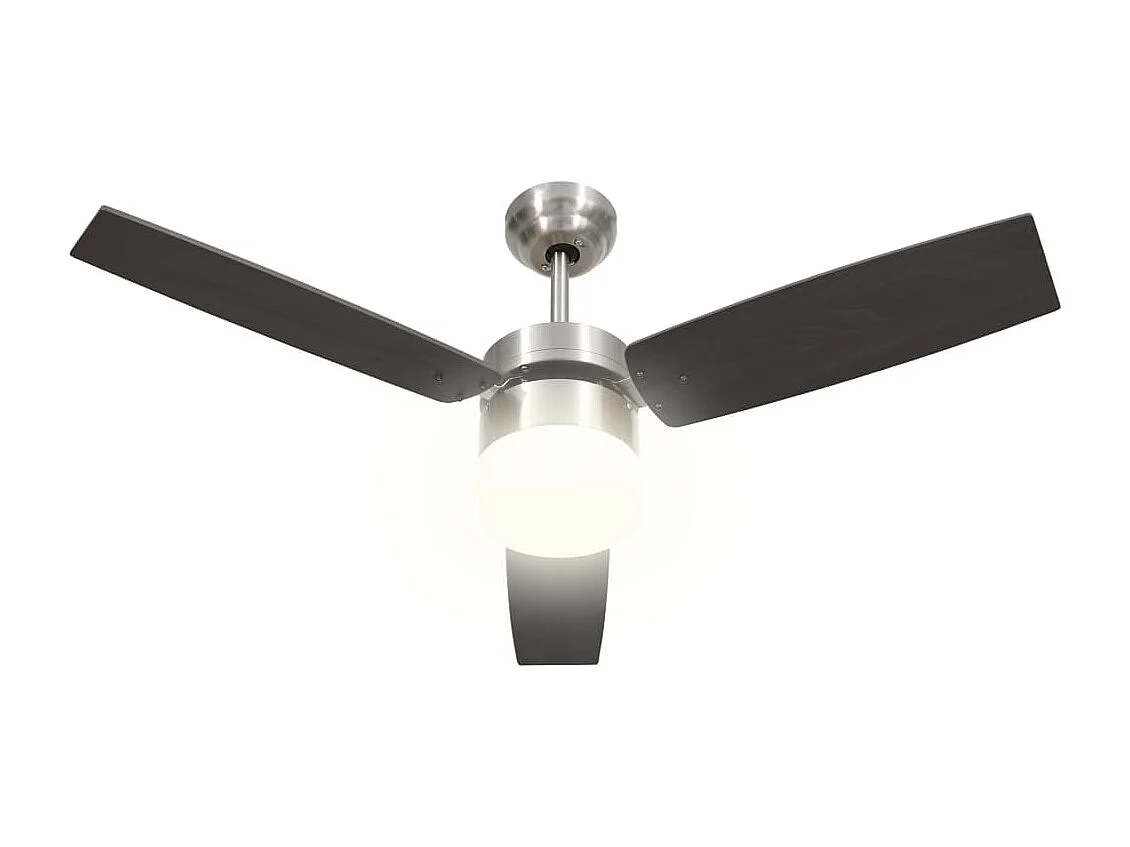 Lampada ventilatore da soffitto e telecomando 108 cm Marrone scuro