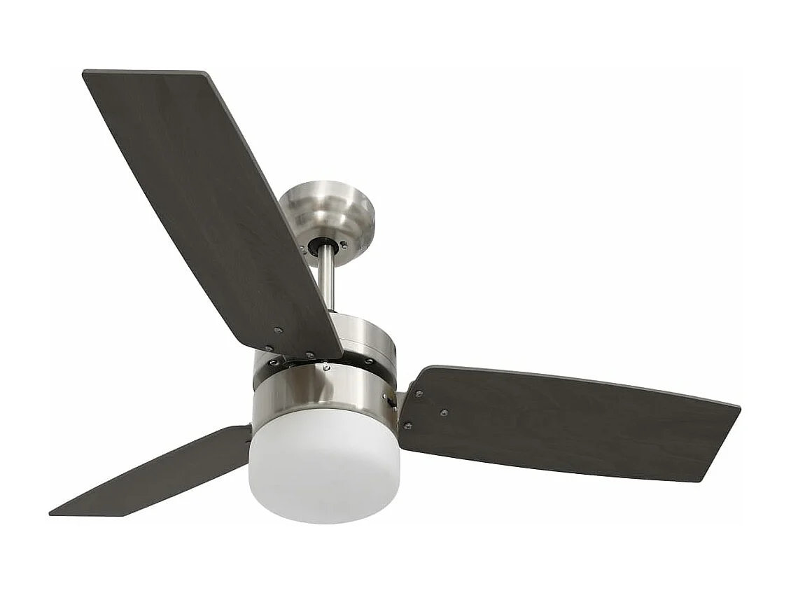 Lampada ventilatore da soffitto e telecomando 108 cm Marrone scuro