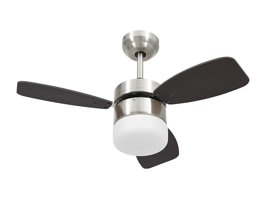 Lampada ventilatore da soffitto e telecomando 76 cm Marrone scuro