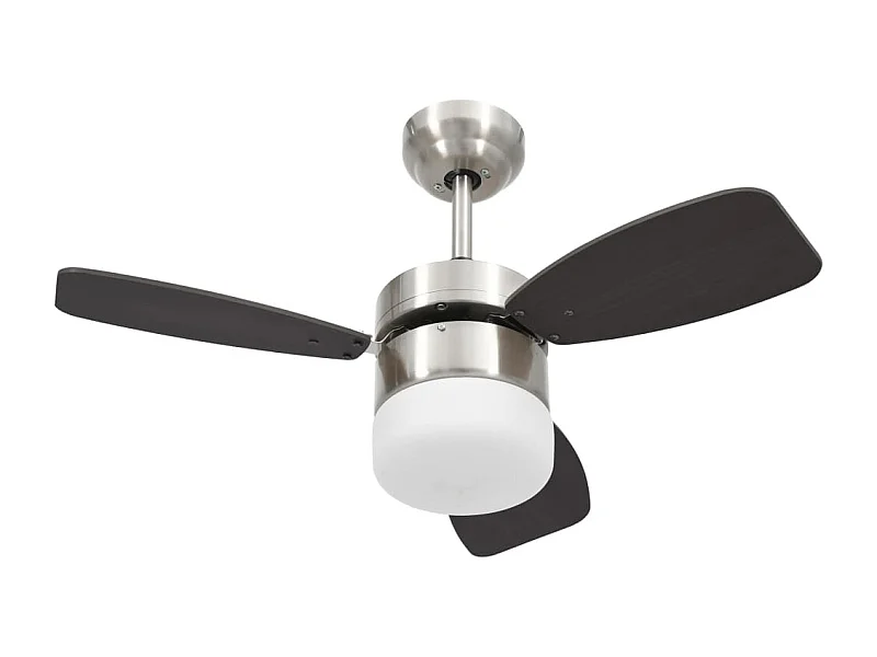 Lampada ventilatore da soffitto e telecomando 76 cm Marrone scuro