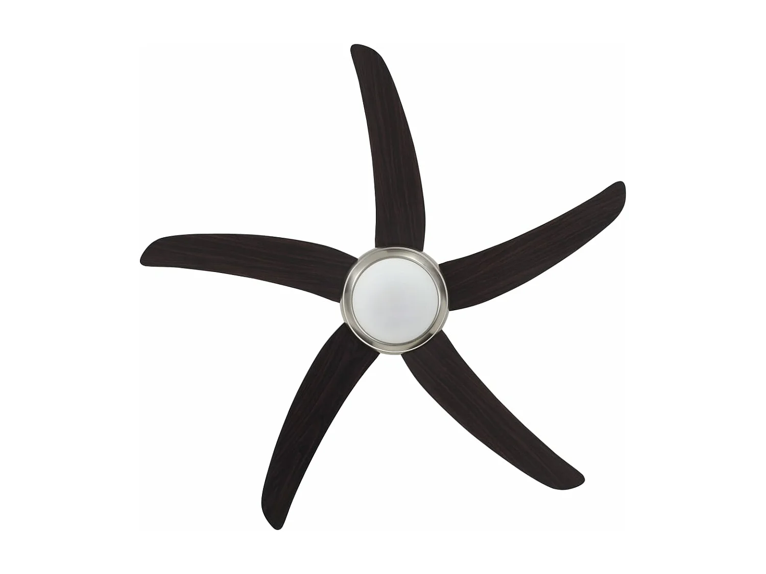 Ventilatore da soffitto decorato con lampada 128 cm Marrone