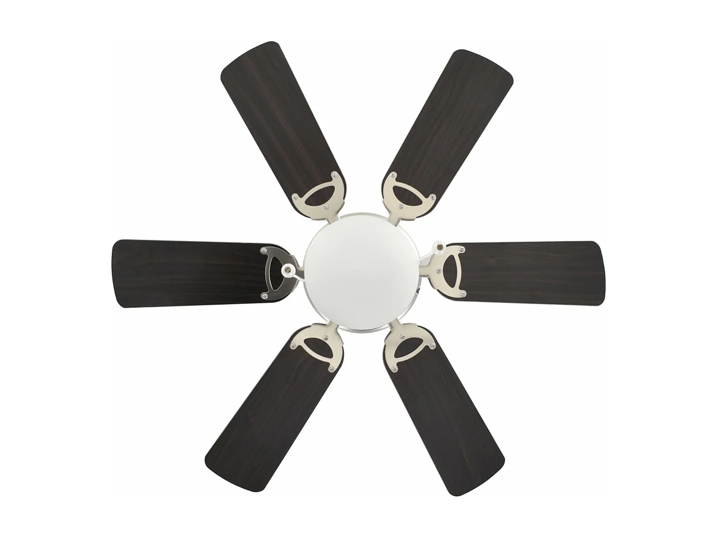 Verzierter Deckenventilator mit Licht, 82 cm, Dunkelbraun