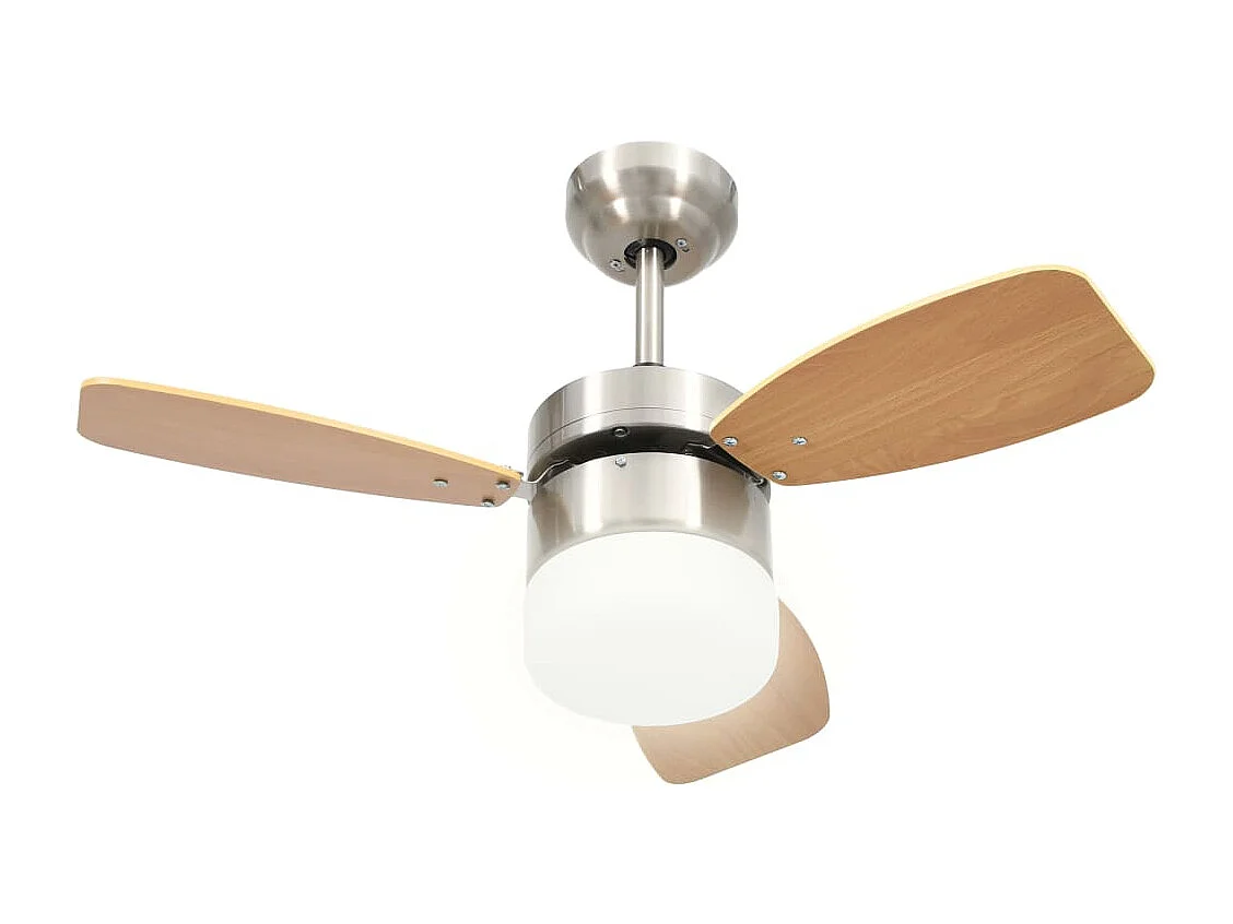 Deckenventilatorlampe und Fernbedienung 76 cm Hellbraun