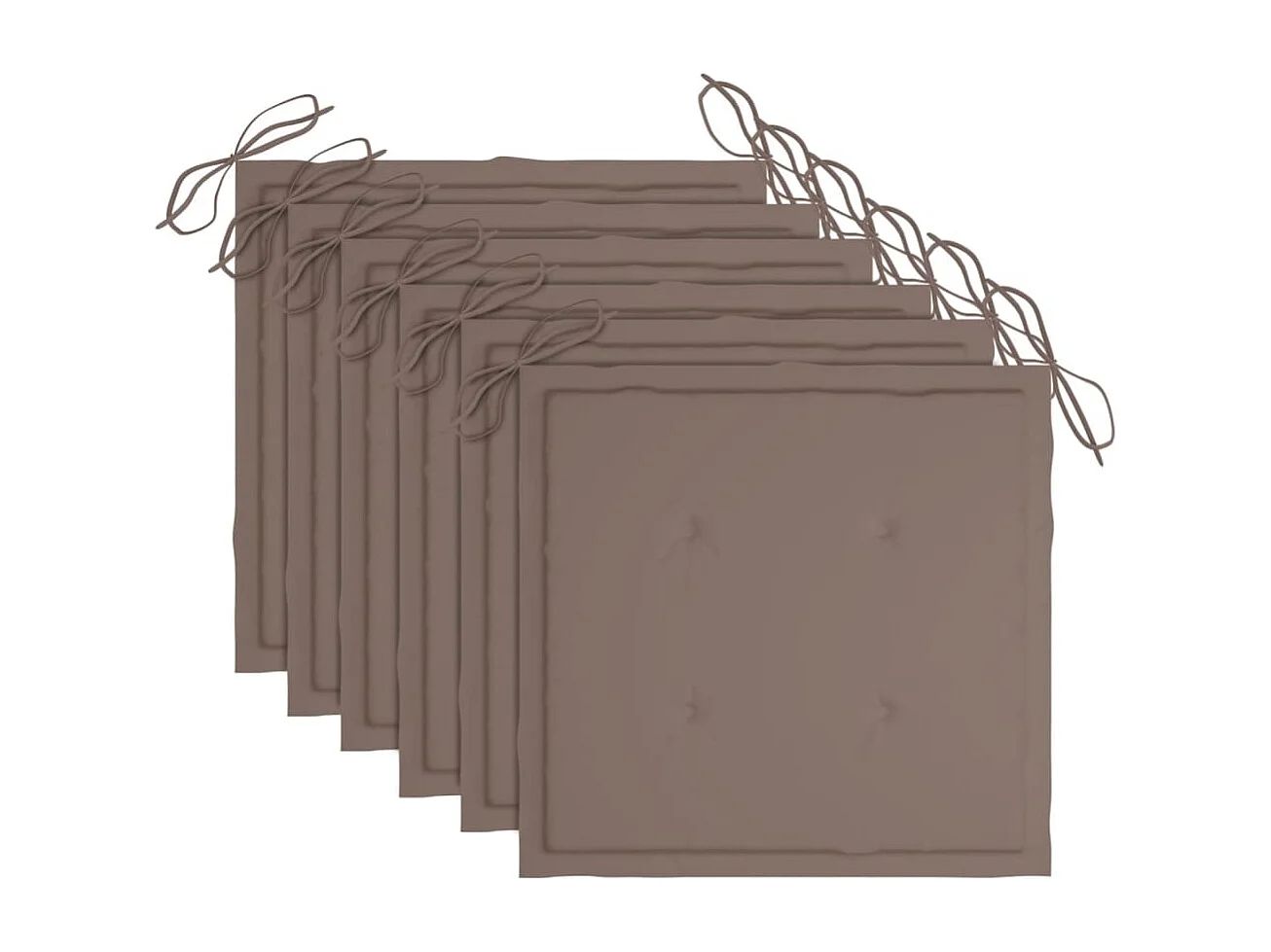 Sillas de comedor de exterior de 6 piezas con cojines de acacia maciza