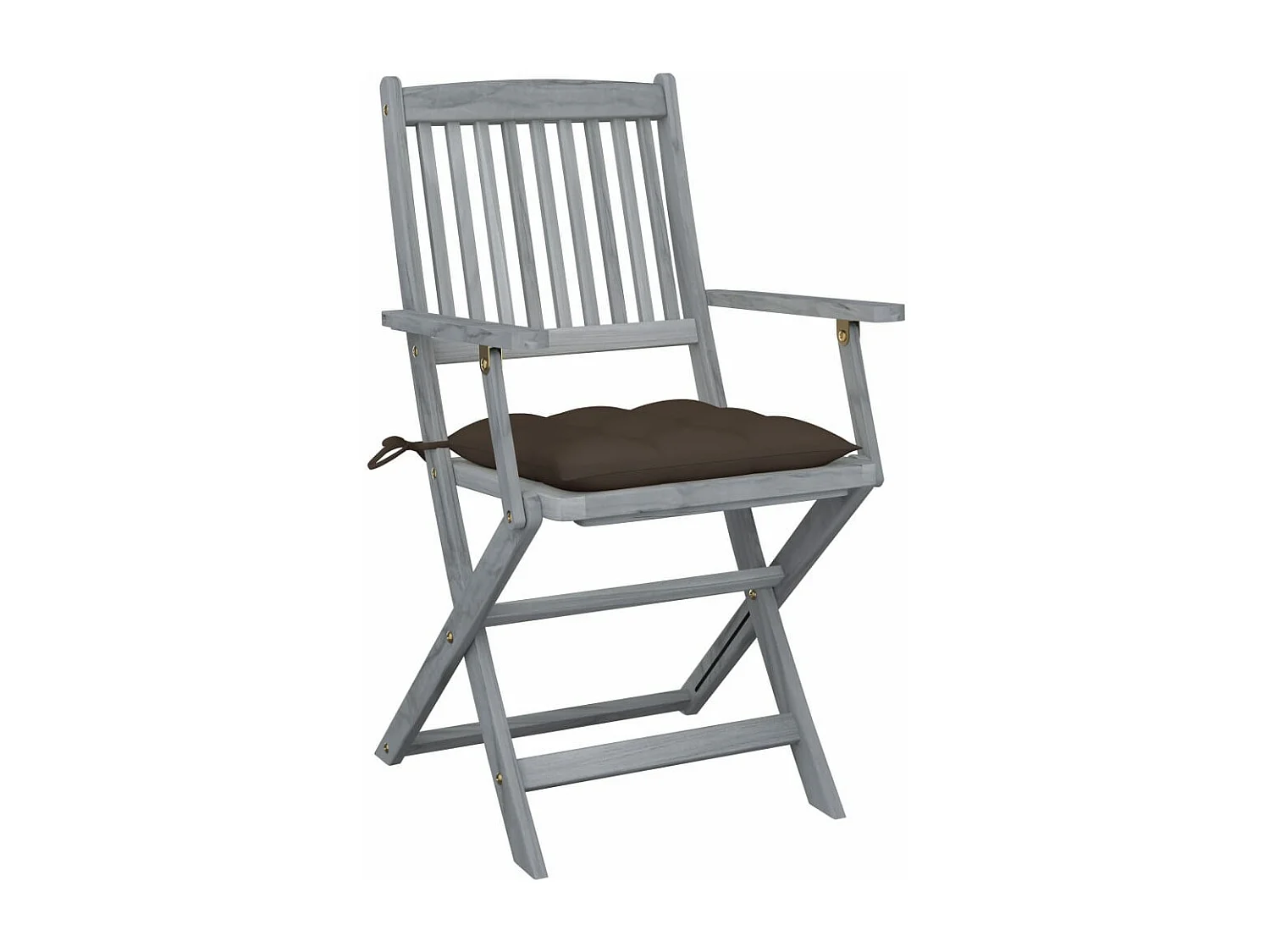 Chaises pliables d'extérieur 4 pcs avec coussins Bois d'acacia