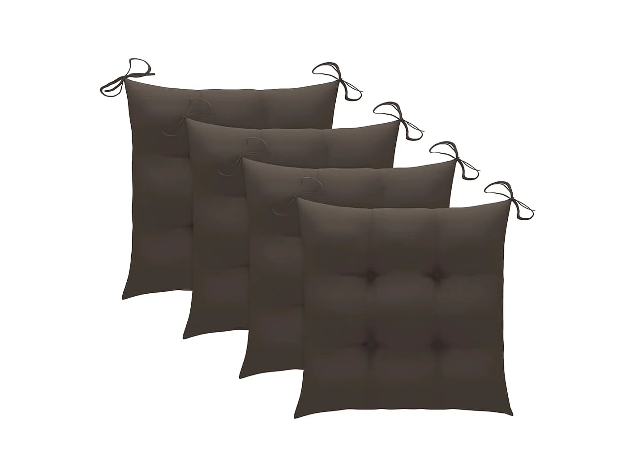Outdoor klapstoelen 4 stuks met kussens van acaciahout