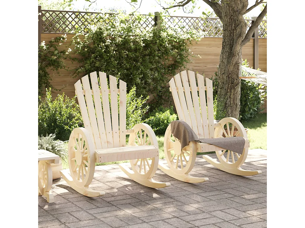Chaises à bascule Adirondack lot de 2 bois de sapin massif