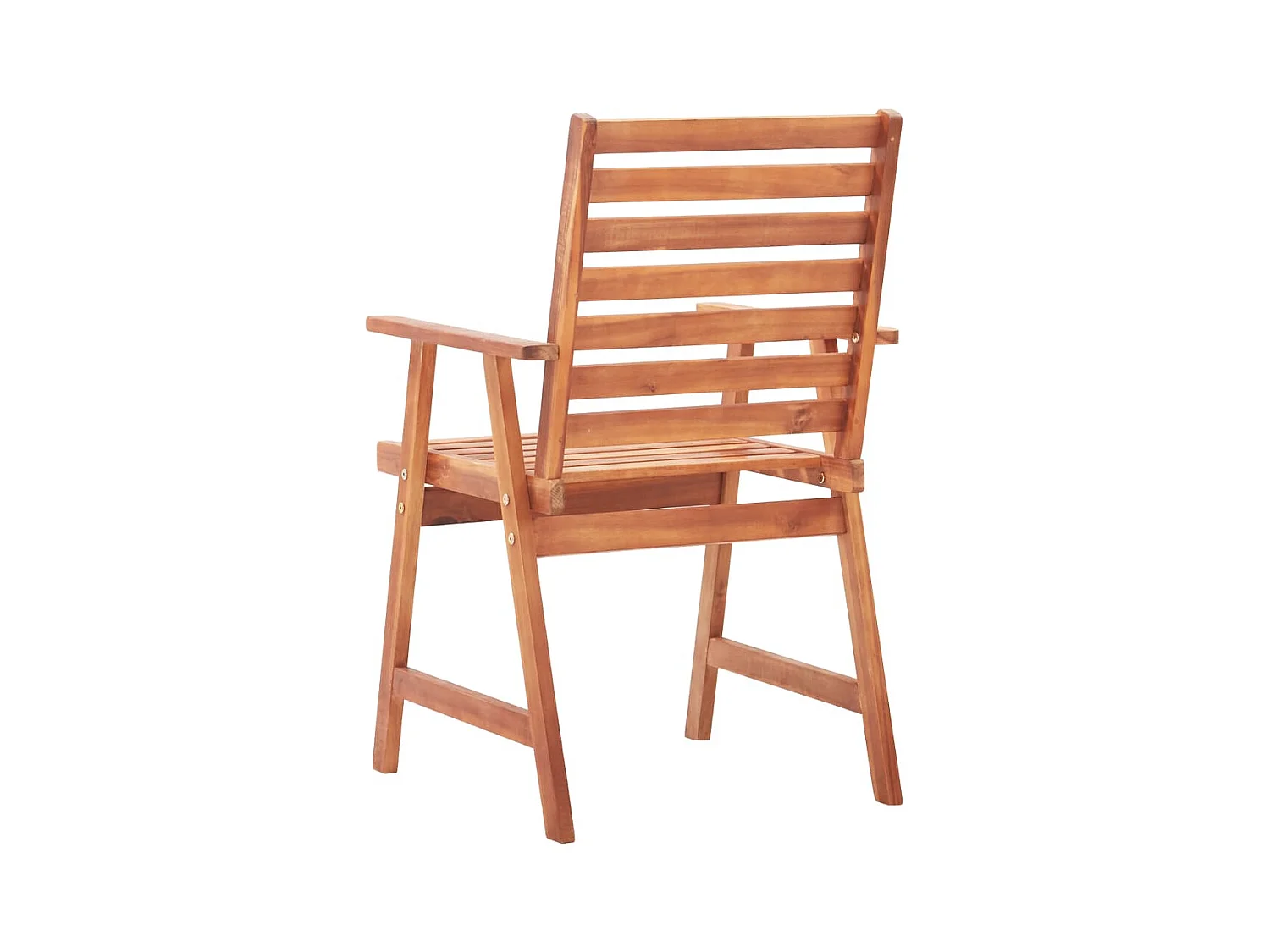 2 stuks buiteneetkamerstoelen met kussens van massief acaciahout