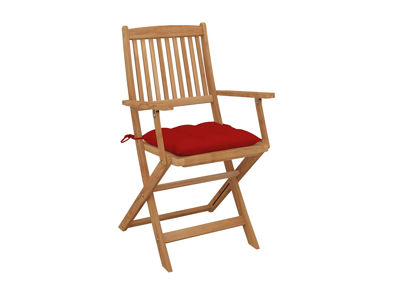 Chaises pliables de jardin 6 pcs avec coussins Bois d'acacia