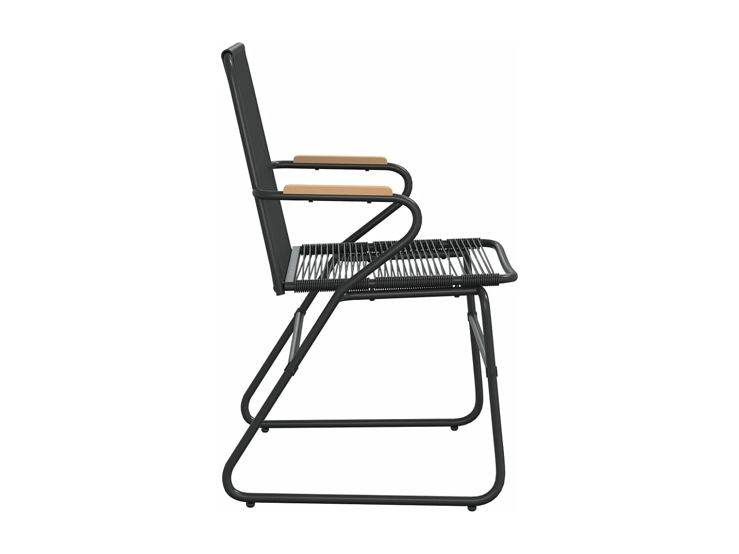 Tuinstoelen set van 2 zwart 58x59x85,5 cm PVC rotan