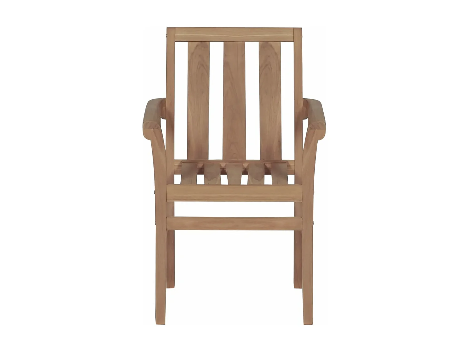 Stapelbare tuinstoelen met kussens 4 stuks Massief teakhout