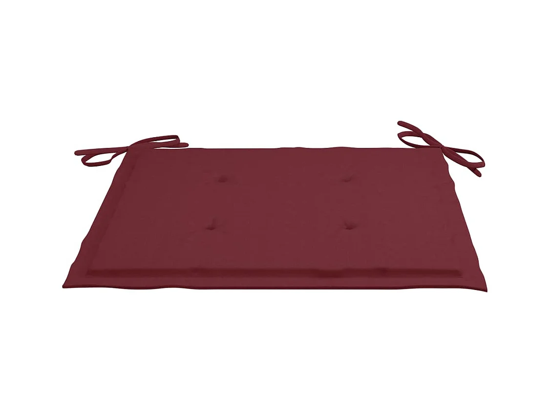 Sedie da giardino impilabili con cuscini 4 pz. Teak massiccio