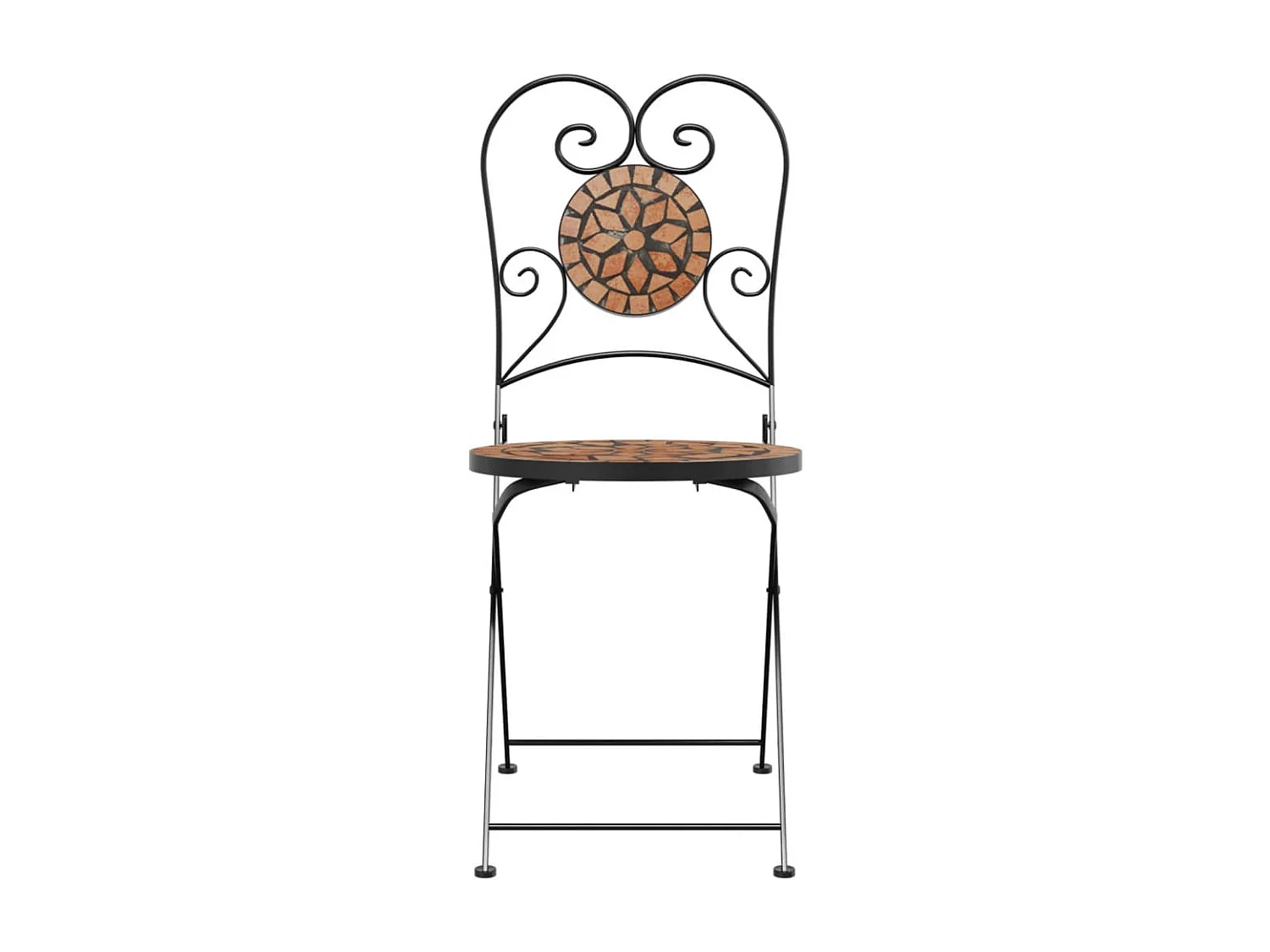 Chaises de bistrot pliables lot de 2 terre cuite céramique