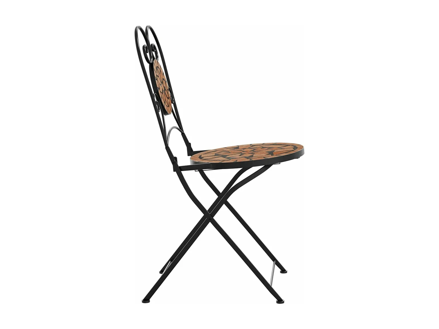 Chaises de bistrot pliables lot de 2 terre cuite céramique