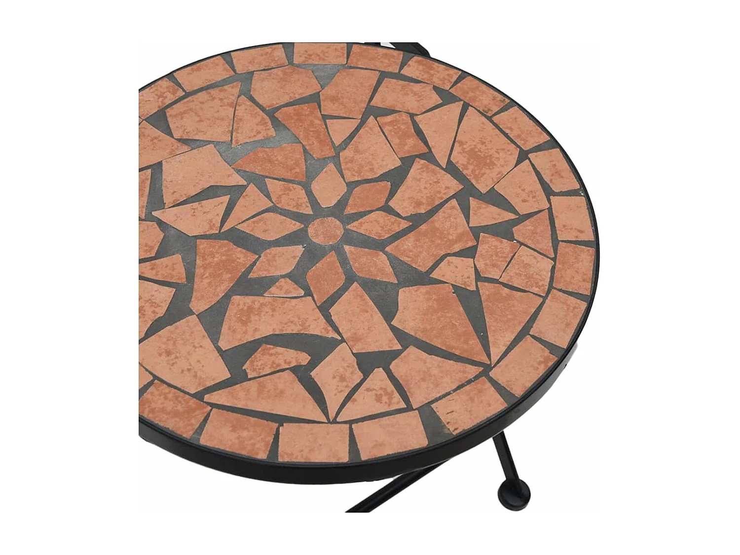 Chaises de bistrot pliables lot de 2 terre cuite céramique