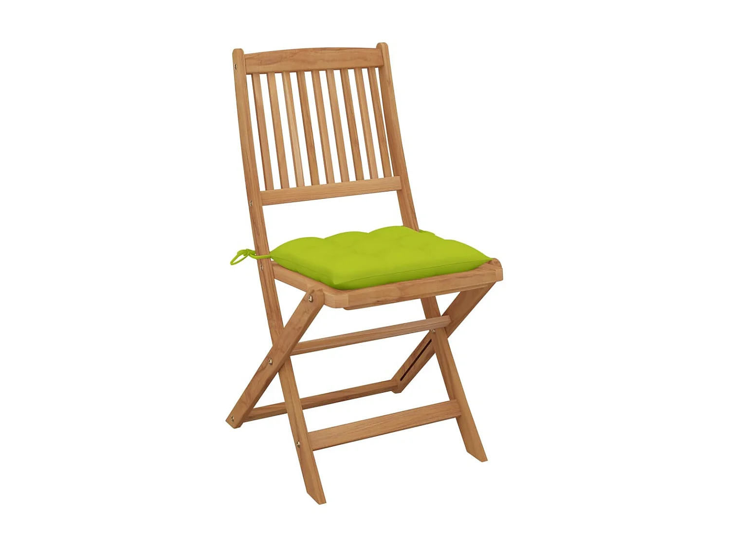 Chaises pliables de jardin 8 pcs avec coussins Bois d'acacia